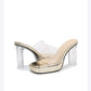 2023Transparent PVC Slippers Crystal Cup high-heeled Sexy Casual Shoes Plus Size  Women Open Toe Transparent Slippers