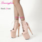 20CM 8Inch Popular Suede Stripper Heels Fashion Rome Laces Platform Ankle Boots Gladiator Hollow Exotic Dancer Pole Dance Shoes