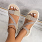 Women's Sandals 2024 Fashion Solid Color Creative Women's Shoes High Quality Light Simple Outdoor Comfortable Women's Sandals