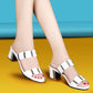 2023 women fashion spring  summer high heel sandals lady sexy comfortable sandals female cute pu leather sandals