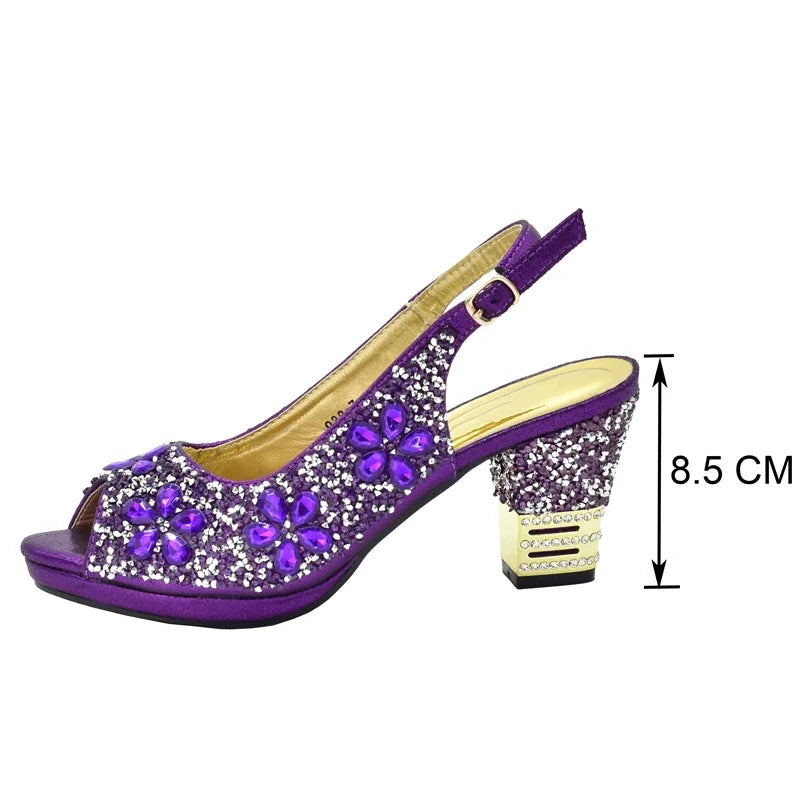 New Arrival Shoes and Bag for Party Wedding Ladies Shoes and Sandals Size 43 Women Women Italian Shoes with Matching Bags