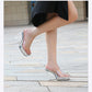 2023Transparent PVC Slippers Crystal Cup high-heeled Sexy Casual Shoes Plus Size  Women Open Toe Transparent Slippers