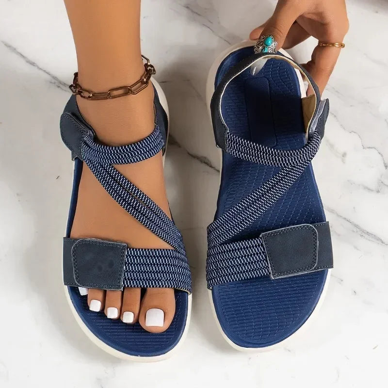 Women's Sandals 2024 Fashion Solid Color Creative Women's Shoes High Quality Light Simple Outdoor Comfortable Women's Sandals