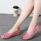 New Women Sandals Fashion Soft Sole Flat Heel Women Hollow Flat Shoes Woman Genuine Leather Shoes Female Casual 2023