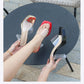 2023Transparent PVC Slippers Crystal Cup high-heeled Sexy Casual Shoes Plus Size  Women Open Toe Transparent Slippers