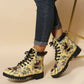 European and American Trendy Women's Shoes 2024 New Large Size Multi-color Printed Daily Versatile Women's Boots Zapatos Mujer