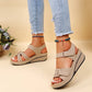 New 2024 Summer Casual Fish Mouth Sandals, Roman Style Sandals, Women Wear Velcro Casual Shoes, Beach Shoes