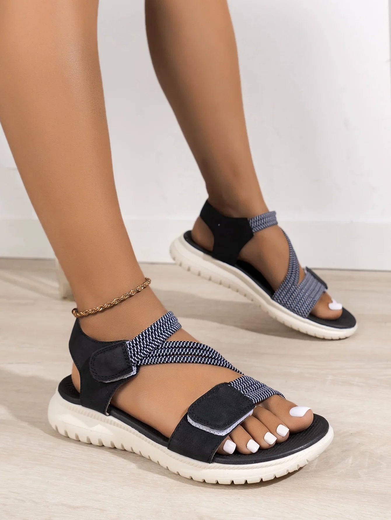 Women's Sandals 2024 Fashion Solid Color Creative Women's Shoes High Quality Light Simple Outdoor Comfortable Women's Sandals