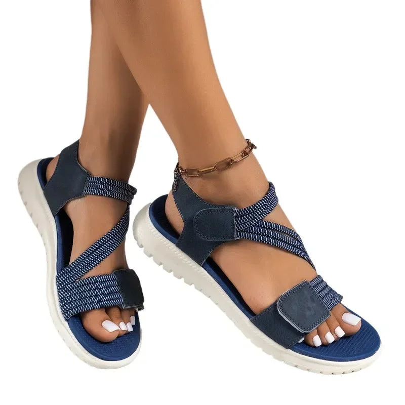 Women's Sandals 2024 Fashion Solid Color Creative Women's Shoes High Quality Light Simple Outdoor Comfortable Women's Sandals