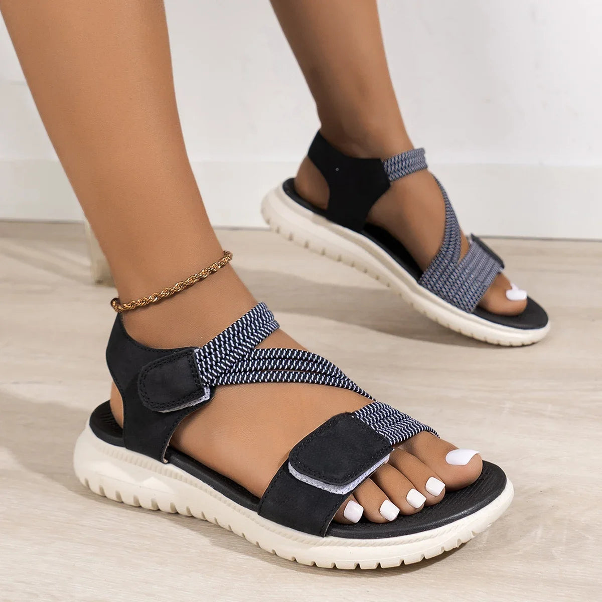 Women's Sandals 2024 Fashion Solid Color Creative Women's Shoes High Quality Light Simple Outdoor Comfortable Women's Sandals