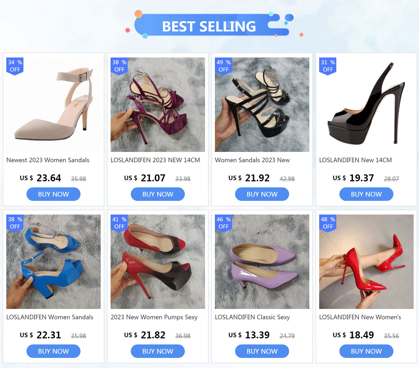 LOSLANDIFEN Summer Ankle Strap Sandal 12cm Women Pumps Sexy Peep Toe Square High Heels Woman Shoes Flock Platform Wedding Shoes