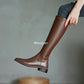 Winter Women's Long Leather Boots Fashion Solid Color Simple Autumn New Woman Warm High Boots Large Fashion Leisure Gothic Shoes