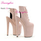 20CM 8Inch Popular Suede Stripper Heels Fashion Rome Laces Platform Ankle Boots Gladiator Hollow Exotic Dancer Pole Dance Shoes