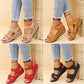 New 2024 Summer Casual Fish Mouth Sandals, Roman Style Sandals, Women Wear Velcro Casual Shoes, Beach Shoes