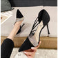 Pumps Women New Autumn Evening Party High Heels Ladies Pointed Toe Nude Leather Black Suede Gold Patent Leather Strappy