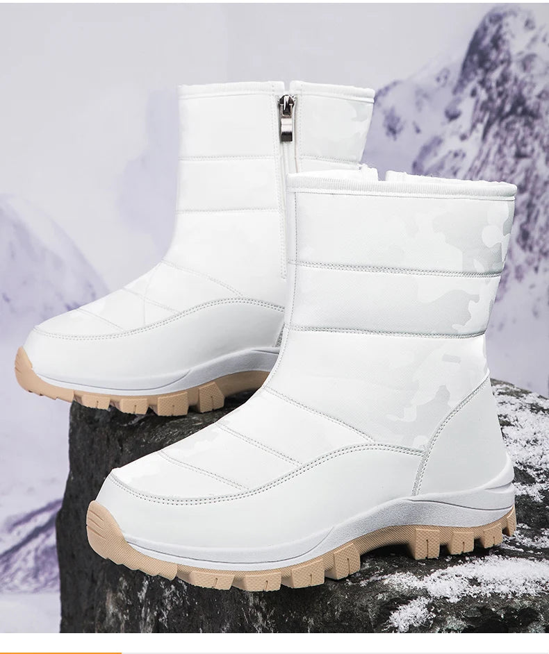 High-top Plus Velvet Women's Snow Boots Comfortable Non-slip Women Cotton Shoes Outdoor Waterproof Boots Warm Women Sports Shoes