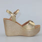 2024 New Open Head Platform Sandals Women Shoes 2024 Bow High Heels Wedges Sandals Ladies Elegant Office Sandals Gold