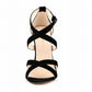 Star Style Open Toe Women Sandals Summer Fashion Buckle Solid Flock High Heels Shoes Women Sexy Cross Cut-Outs Party Pumps Dress