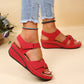 New 2024 Summer Casual Fish Mouth Sandals, Roman Style Sandals, Women Wear Velcro Casual Shoes, Beach Shoes