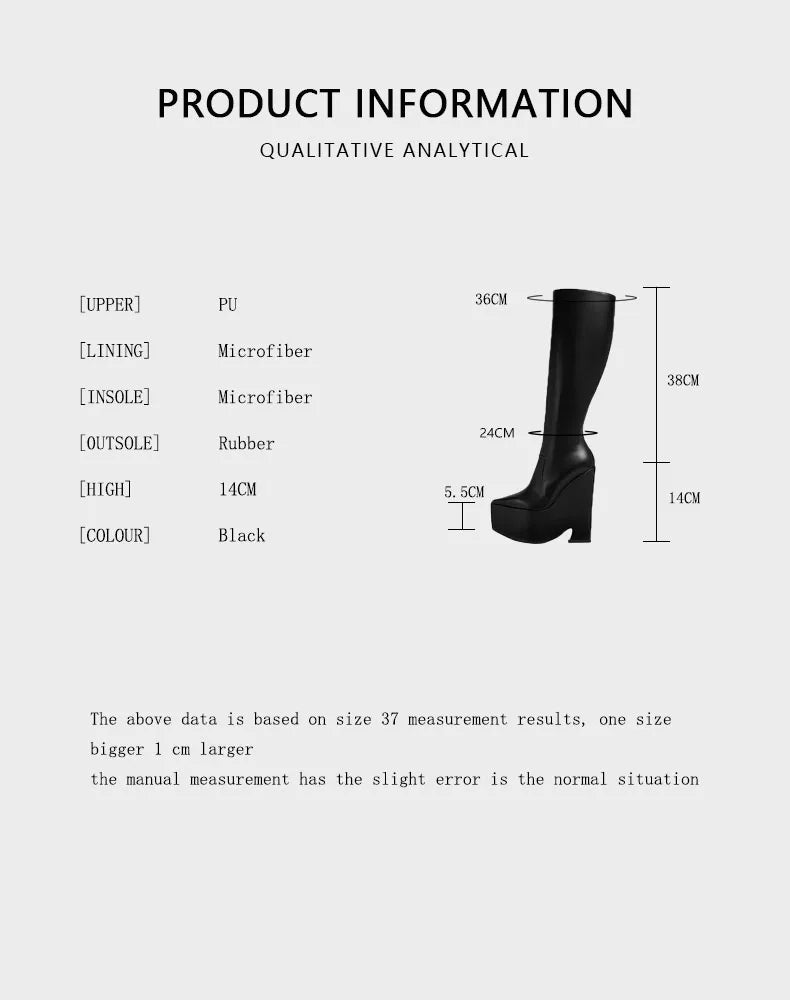 Arden Furtado 2024 New black platform knee high boots fashion Pointed toe skinny calf knee high boots Side zipper Riding boots