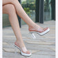 2023Transparent PVC Slippers Crystal Cup high-heeled Sexy Casual Shoes Plus Size  Women Open Toe Transparent Slippers