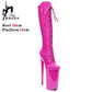 New Gothic Style Platforms Boots Knee-High Nightclub High Heels Dance Sexy Woman Shoes 26CM Lace-up Ultrahigh Heels Dropshiping