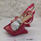 Strange Style Heel Women Novelty Shoes Metallic Leather Fashion High Heels Slingback T-Tied Mixed Color Summer Sandals