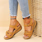 New 2024 Summer Casual Fish Mouth Sandals, Roman Style Sandals, Women Wear Velcro Casual Shoes, Beach Shoes