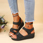 New 2024 Summer Casual Fish Mouth Sandals, Roman Style Sandals, Women Wear Velcro Casual Shoes, Beach Shoes