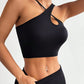 Crisscross Cutout Crop Active Tank