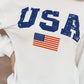 US Flag Corded Long Sleeve Sweatshirt