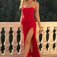 Strapless Split Maxi Dress