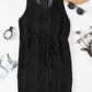 Openwork Slit V-Neck Sleeveless Cover Up Dress