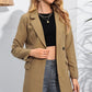 Lapel Neck Long Sleeve Blazer with Pockets