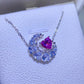 1 Carat Moissanite 925 Sterling Silver Heart Necklace