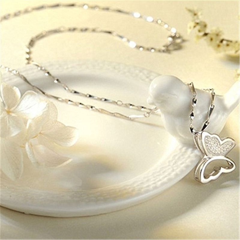 Butterfly Jeweled Pendant Dance Butterfly Necklace Jewelry