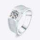 1 Carat Moissanite Wide Band Ring