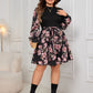 Honey Plus Size Tied Printed Long Sleeve Dress