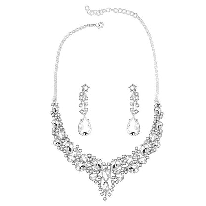 Luxury Crystal Bridal Wedding Dress Jewelry Set