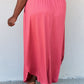 Doublju Comfort Princess Full Size High Waist Scoop Hem Maxi Skirt