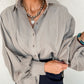 Button Down Collared Neck Long Sleeve Shirt