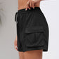 Drawstring Elastic Waist Shorts with Pockets