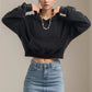 Basic Bae Kangaroo Pocket Long Sleeve Cropped Hoodie