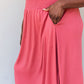 Doublju Comfort Princess Full Size High Waist Scoop Hem Maxi Skirt