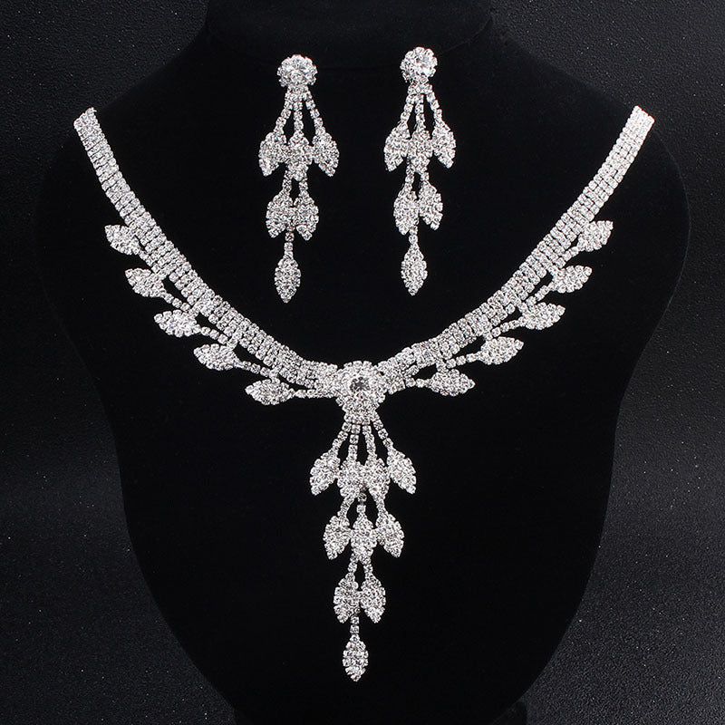 Fashion Rhinestone Jewelry Set Women's Handmade