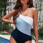 Full Size Cutout Color Block Sleeveless One-Piece Swimwear