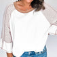 Striped Round Neck Raglan Sleeve Top