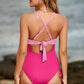 Cutout V-Neck Spaghetti Strap One-Piece Swimwear