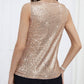 Sequin Cowl Neck Tank