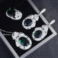 Gaoding Jewelry Royal Sapphire Emerald Leopard Set